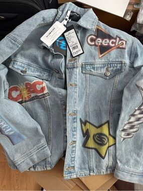 CEEC Light Blue Denim Jacket Sized Large - Still on Website - BNWTs!
